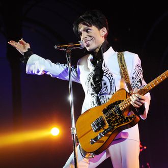 US singer Prince performs on October 11,