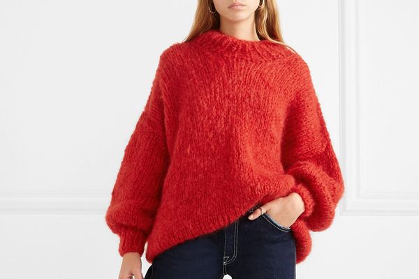 The Knitter Bubblegum Oversized Wool and Mohair-Blend Sweater