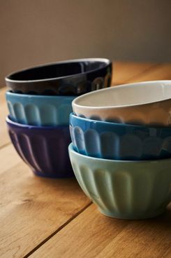 Anthropologie Amelie Assorted Latte Cereal Bowls, Set of 6