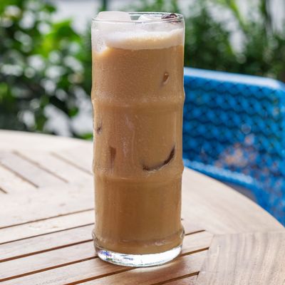 This drink at Santina includes cold brew, espresso, and housemade coconut cream.