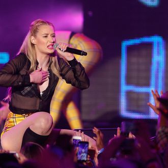 Rapper Iggy Azalea performs onstage at the 2014 mtvU Woodie Awards and Festival on March 13, 2014 in Austin, Texas.