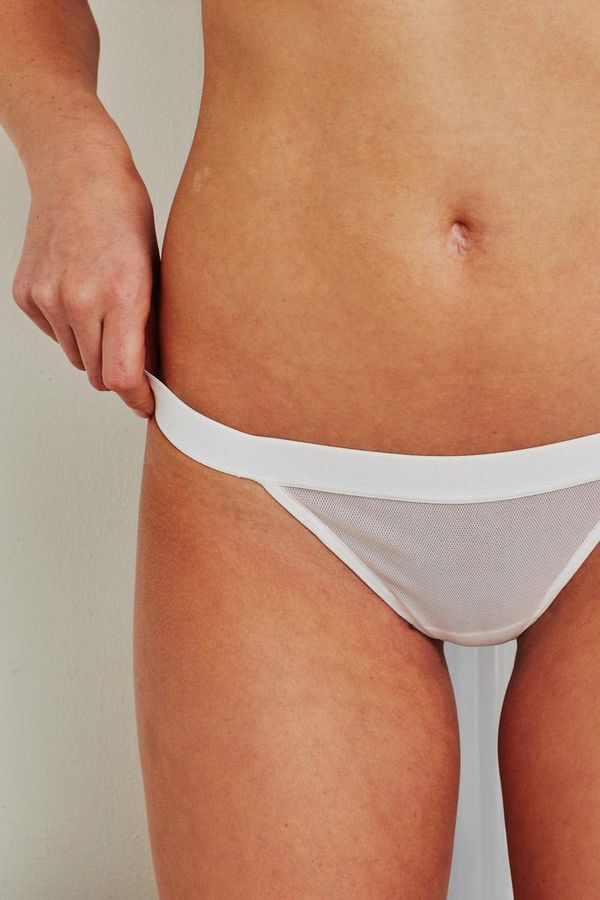 Sieve Thong in White