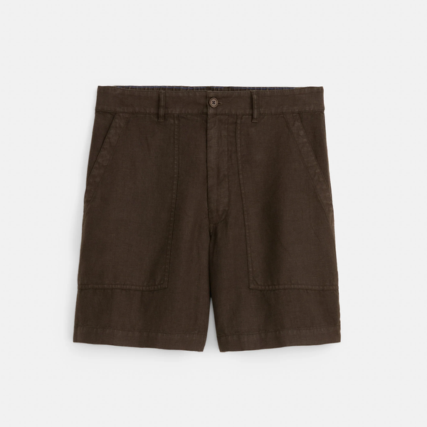 Alex Mill Garment Dyed Pull On Field Short in Linen