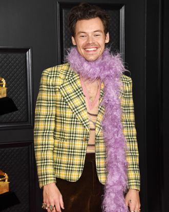 Get Yourself a Harry Grammys 2021 Feather Boa