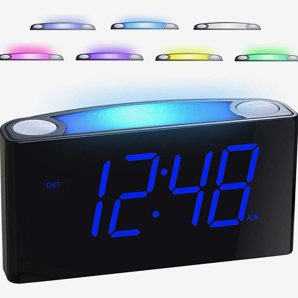 Mesqool Alarm Clock for Bedrooms - 7 Color Night Light