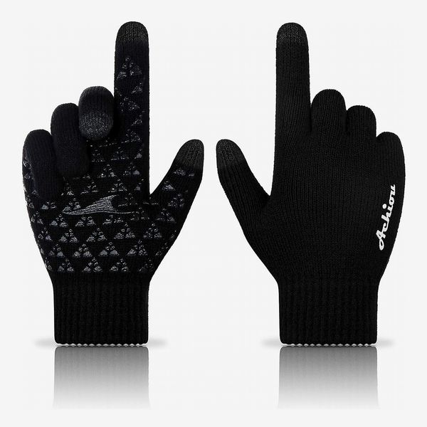 New Adults Ladies Men's Thermal  Winter Wram Thermal Black Gloves One Size