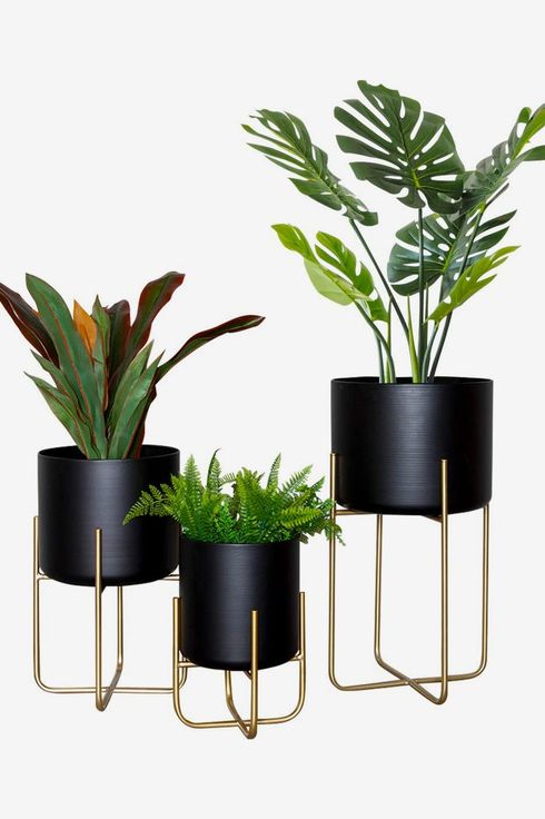 Black Willow Decor Quality Small Plant Pot Cover Indoor Plastic Round Modern 