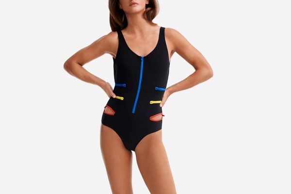 One Piece Swimwear Multicolor Zips