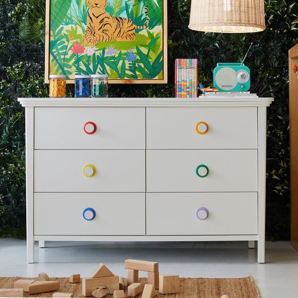 Drew Barrymore Flower Kids White 6 Drawer Dresser