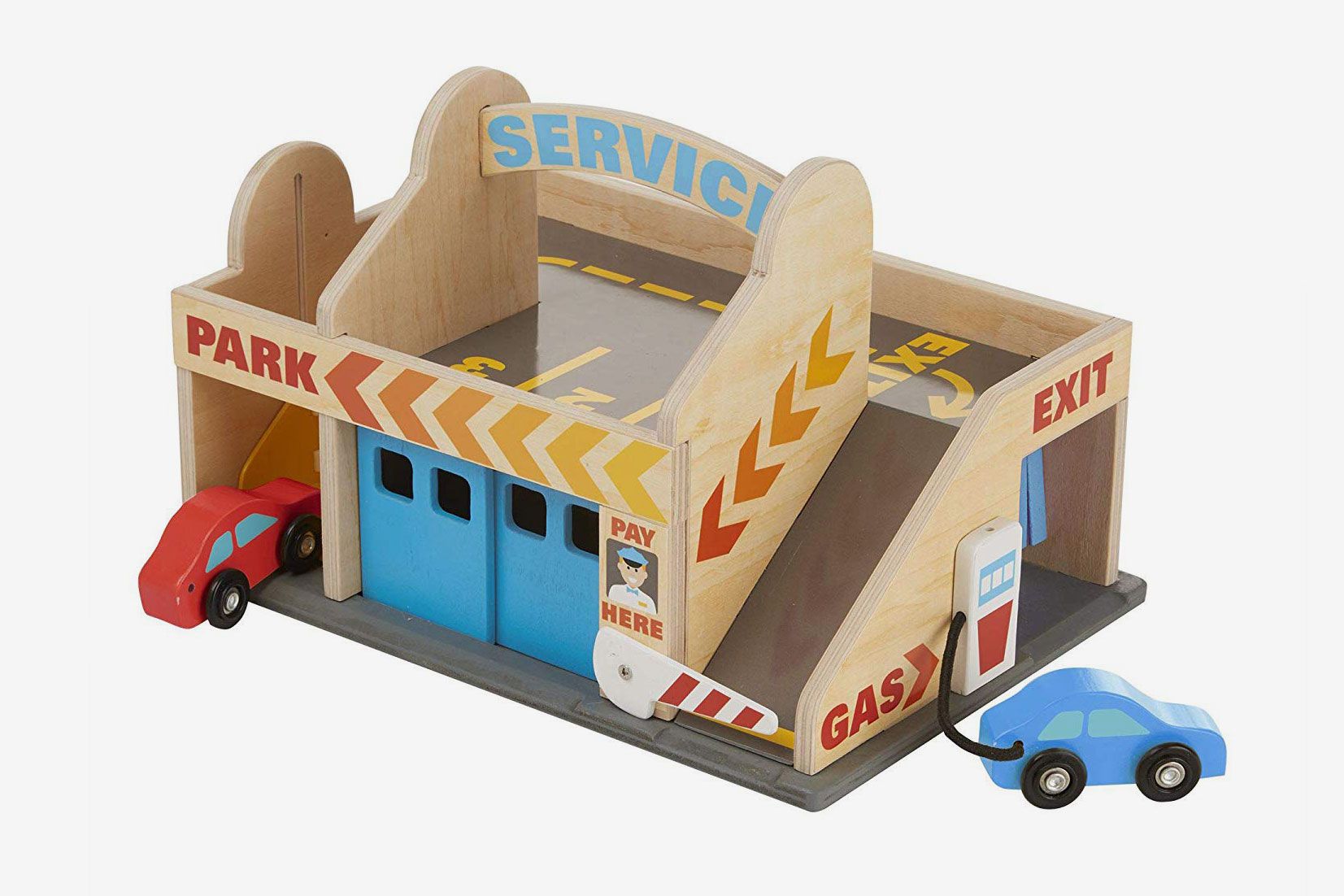 Set of 2 Kids Wooden Vehicle Toy Cars Toys Play Wooden Toy Themed Take a part