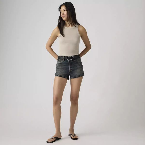 Levi’s 501 Original Fit High-Rise Women’s Shorts - (Know My Name Short - Dark Wash)