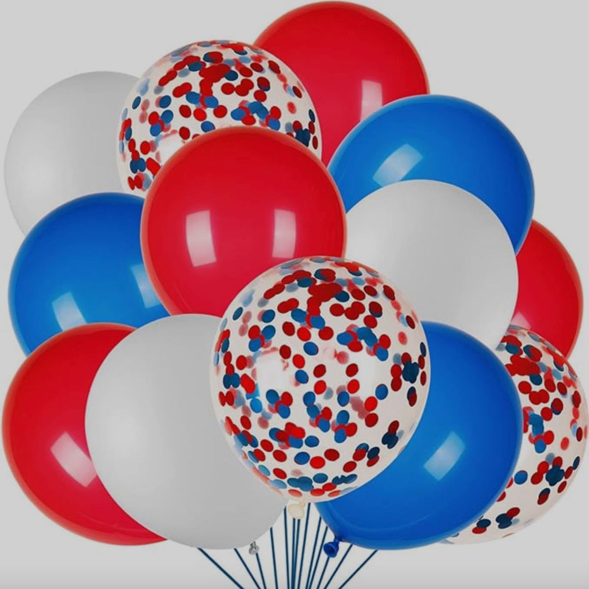Red White and Blue Patriotic Latex Balloons