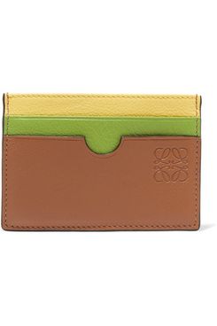 Loewe Color-Block Textured-Leather Cardholder