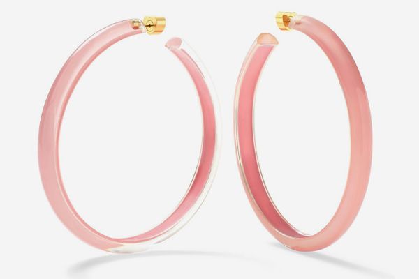 Large Jelly Hoops in Rose