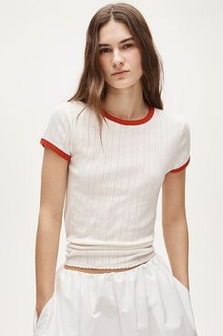 J.Crew Pointelle Ringer T-shirt