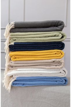Pom Pom at Home Billie Fringe Cotton Throw Blanket