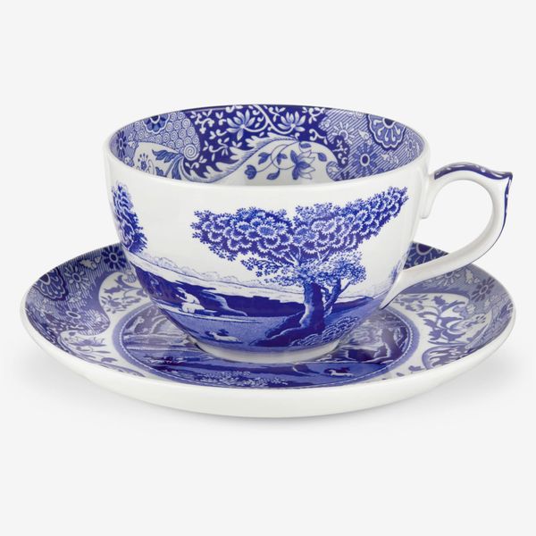 Spode Blue Italian Jumbo Cup and Saucer