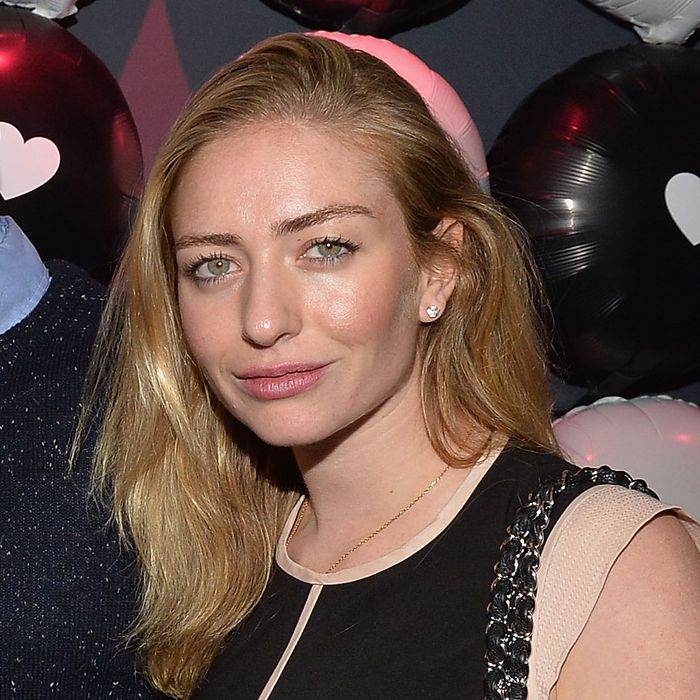 Whitney Wolfe VP Marketing Tinder, attends a party to celebrate Glamour Hearts Tinder hosted by Glamour Magazine and Tinder at Chateau Marmont's Bar Marmont on February 3, 2014 in Hollywood, California. 