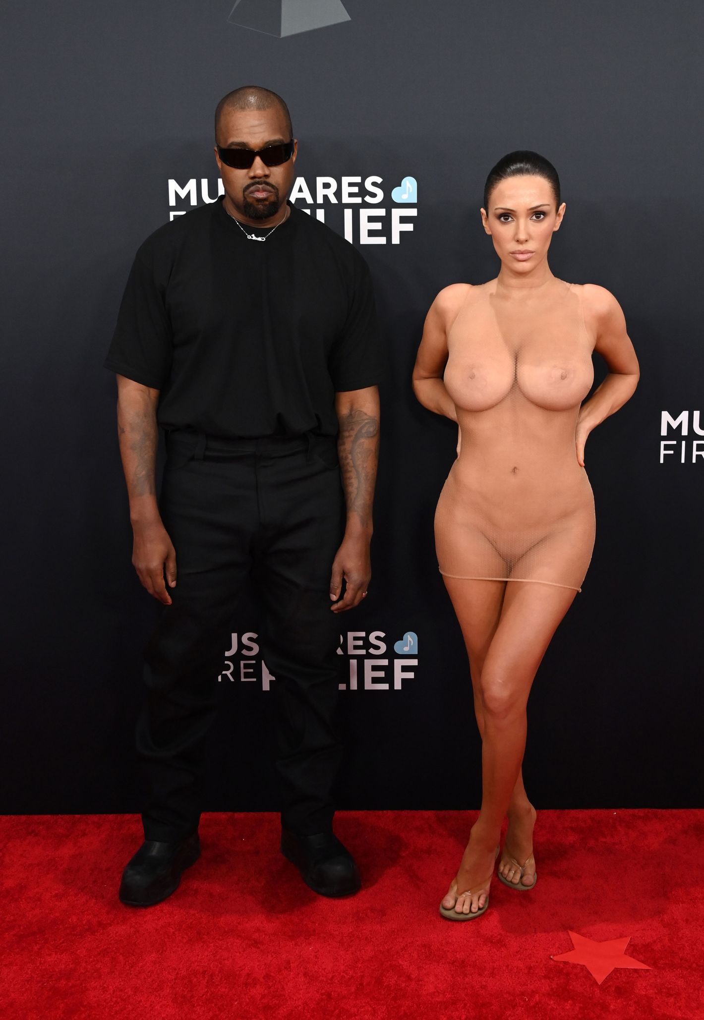 Grammys Carpet: Surprise — Its Kanye West & Bianca Censori