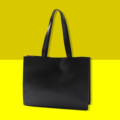 Baggu black leather tote new arrivals