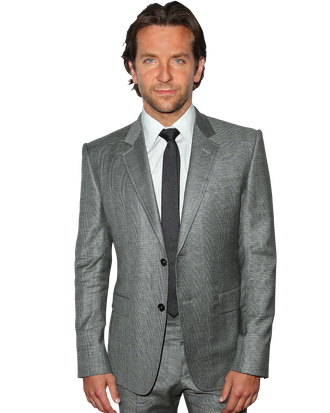 Actor Bradley Cooper puts on a suit for a funeral scene for his