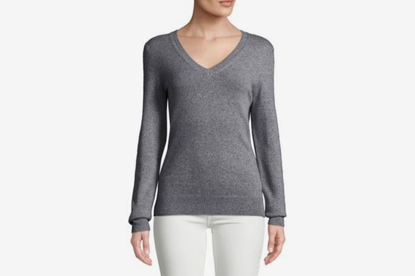 Lord & Taylor Essential Cashmere V-Neck Sweater
