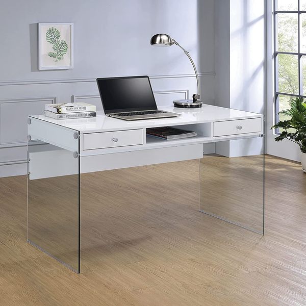 Coaster Home Furnishings Writing Desk With Glass Sides