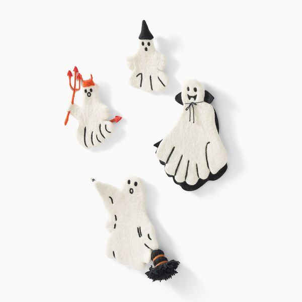 Petite Plume Felt Ghost Wall Décor (Set of 4)