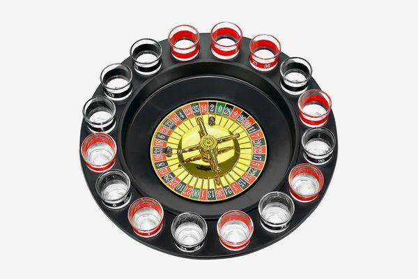 Shot Glass Roulette — Drinking Game Set (2 Balls and 16 Glasses)