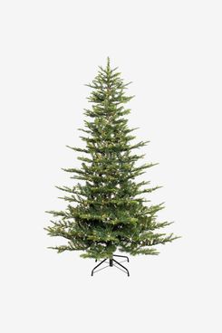 Puleo International Pre-Lit Aspen Fir Artificial Christmas Tree, 7.5 ft