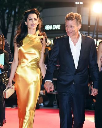 Amal Clooney Wore a Glowing Gold Dress