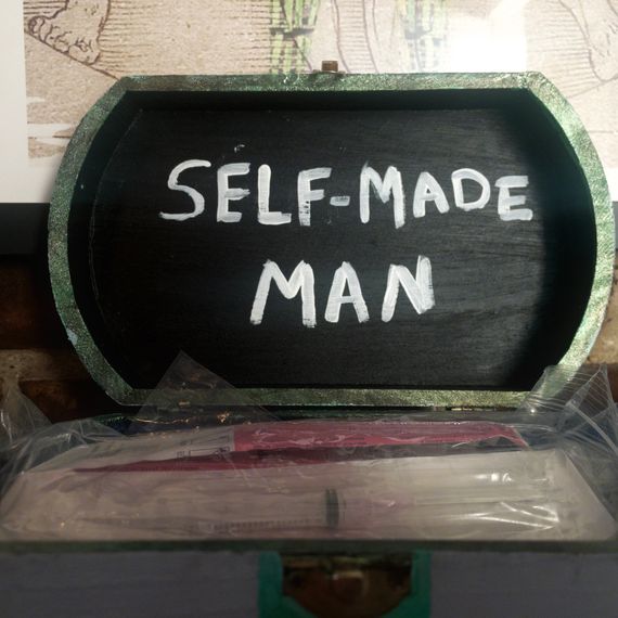 A wooden box with