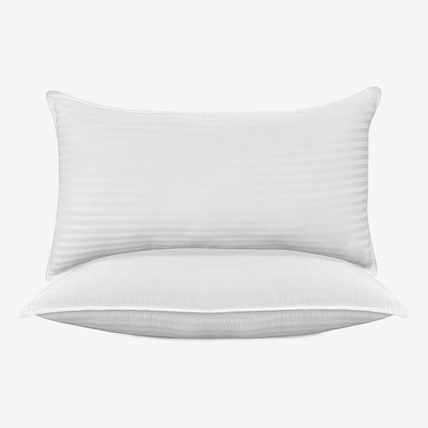 Elegant Comfort 100% Cotton Shell Stripe Hotel Pillows