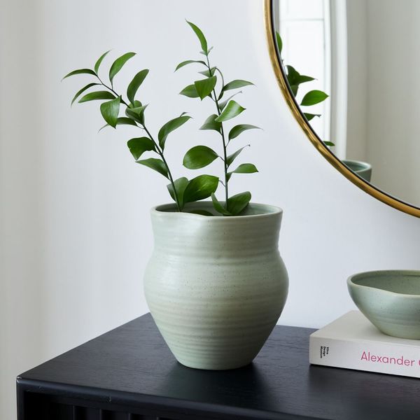 West Elm Sage Ceramic Vase (Medium)