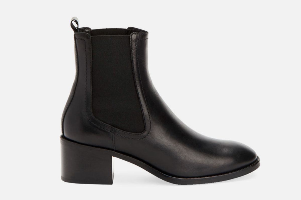 comfortable black booties with heel