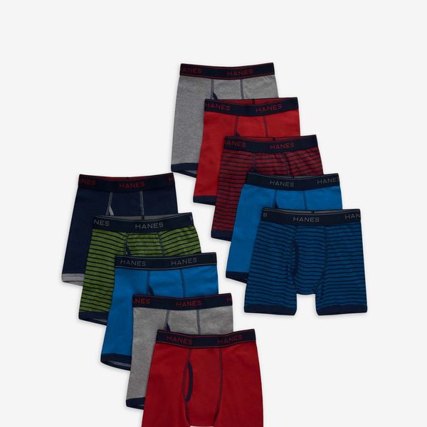 Hanes Boys’ Comfort Flex Tagless Boxer Briefs (10 Pack)