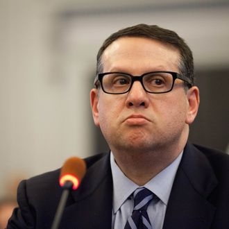 David Wildstein, former director of Interstate Capital Projects for the Port Authority of New York and New Jersey, listens during a hearing at the State Assembly in Trenton, New Jersey, U.S., on Thursday, Jan. 9, 2014.