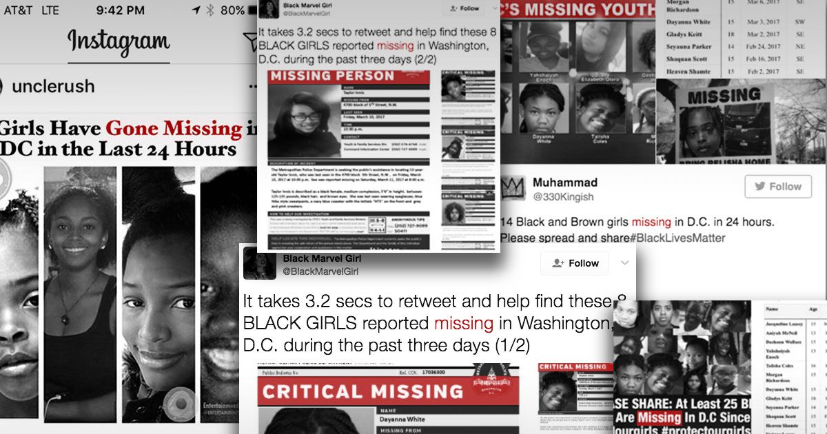 How Twitter Helps Washington Search For Missing Black Teens