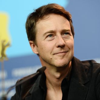 Edward Norton attends 'The Grand Budapest Hotel' press conference during 64th Berlinale International Film Festival at Grand Hyatt Hotel on February 6, 2014 in Berlin, Germany. 