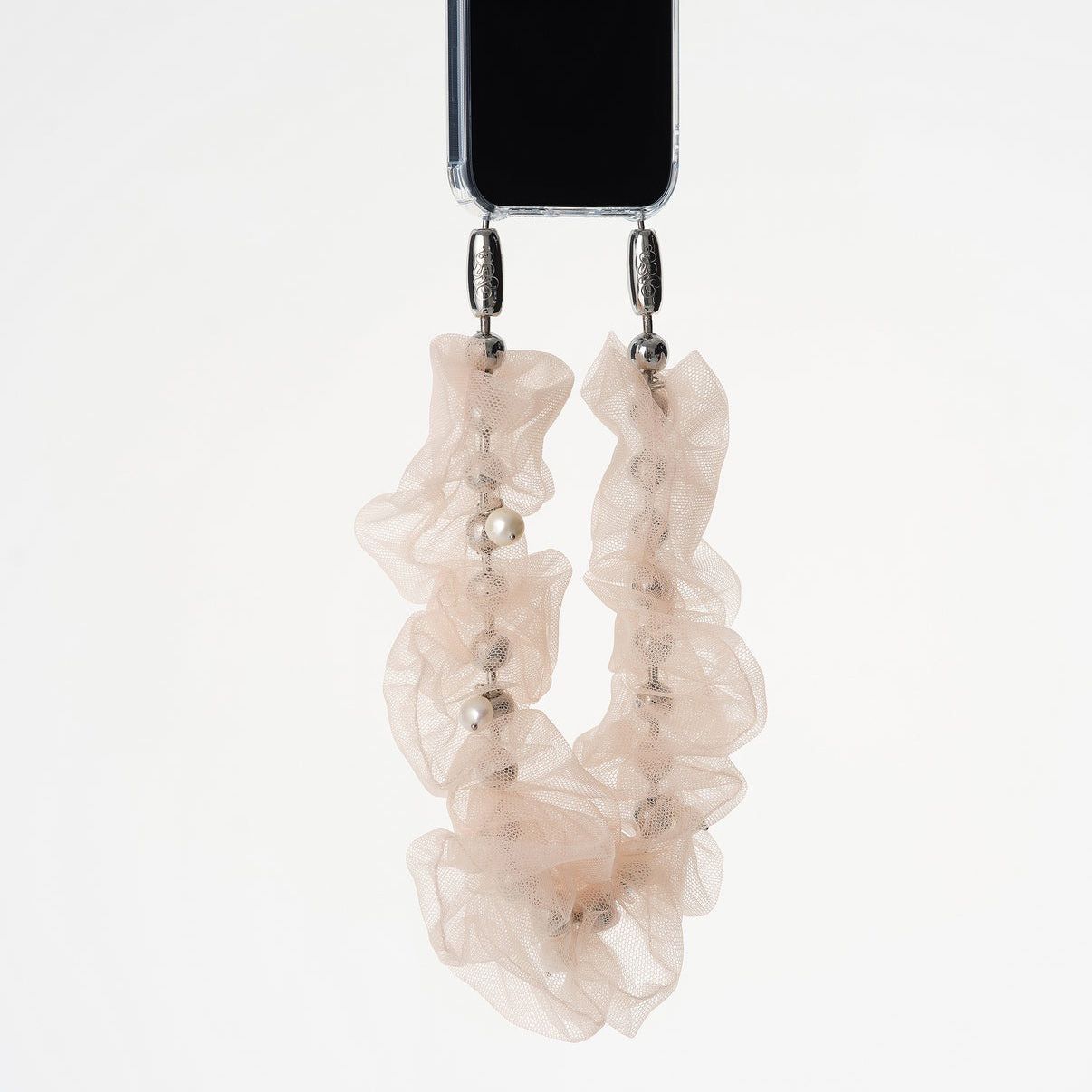 Tulle and Pearl Phone Wristlet