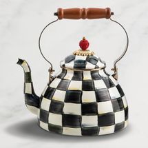 MacKenzie-Childs Courtly Check Enamel Tea Kettle