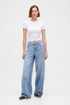 メンズ 00s good faded cropped baggy curve jeans