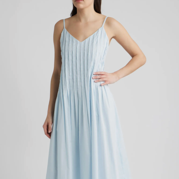 Parker Cami Pintuck Cotton Midi Dress