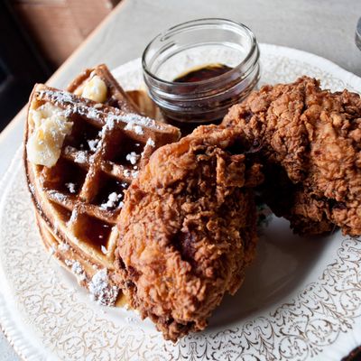 Nothing wrong with chicken and waffles.