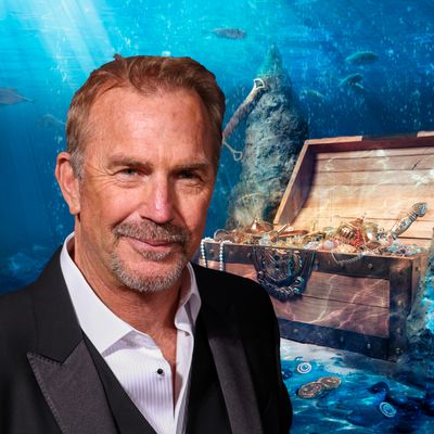 Open treasure chest underwater kevin costner