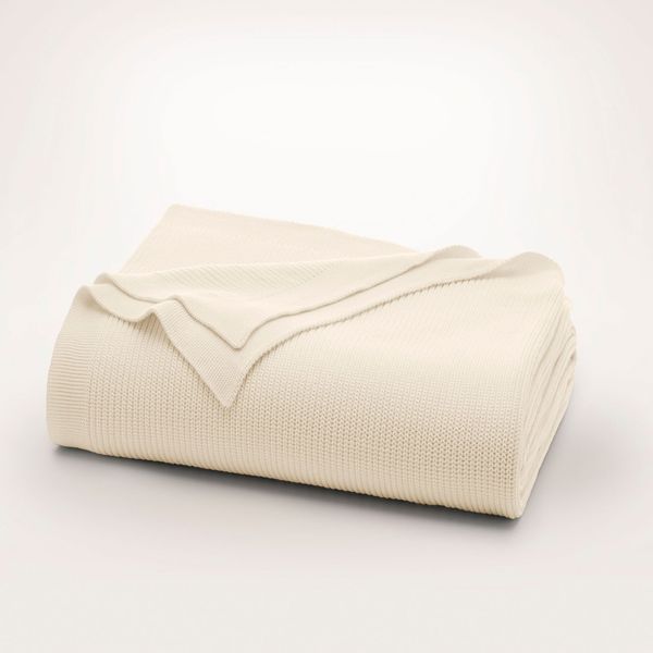 Boll & Branch Ribbed Knit Bed Blanket