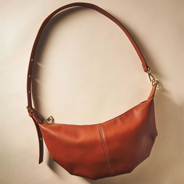 Anthropologie Faux Leather Sling Bag