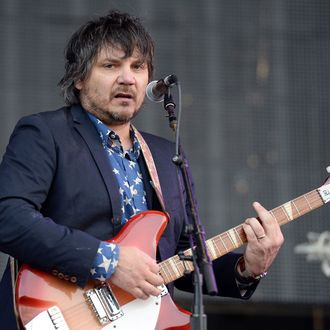 Jeff Tweedy of Wilco performs onstage at What Stage during day 2 of the 2013 Bonnaroo Music & Arts Festival on June 14, 2013 in Manchester, Tennessee. 