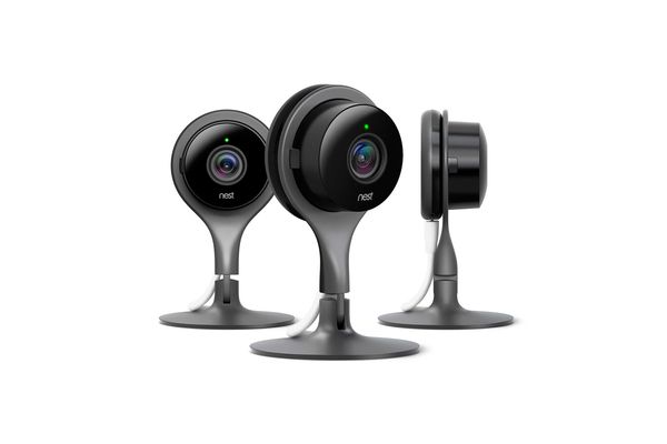 Nest Cam 3-Pack Security Cameras in Black/Silver