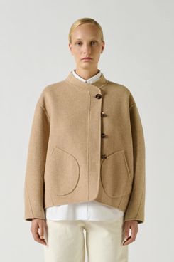 Soeur Windsor Short Double-Faced Wool Coat